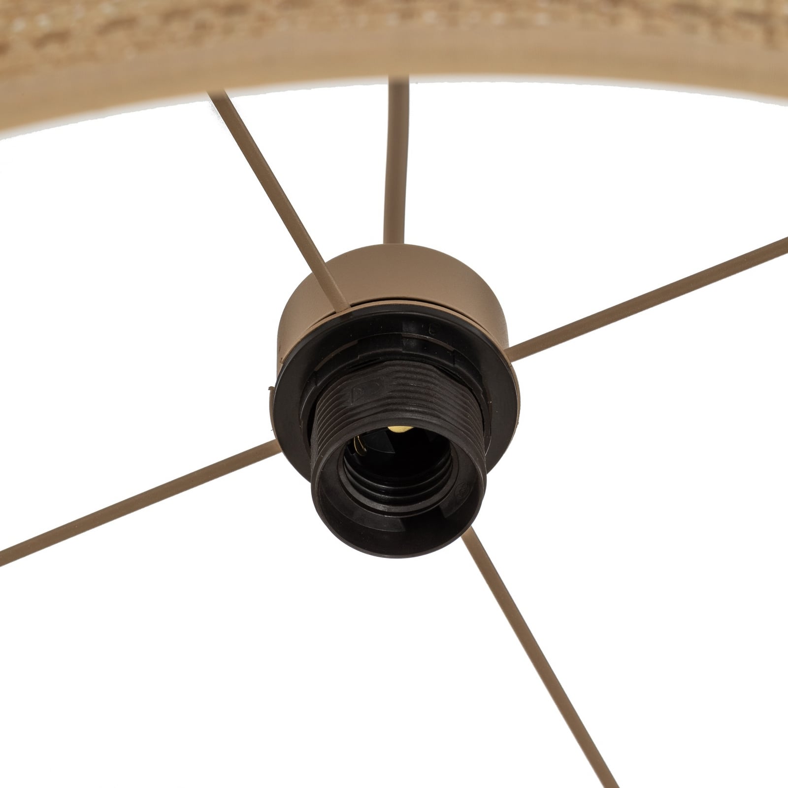 Hängeleuchte Calma, 1-flammig, beige, Bast, Ø 50 cm, E27