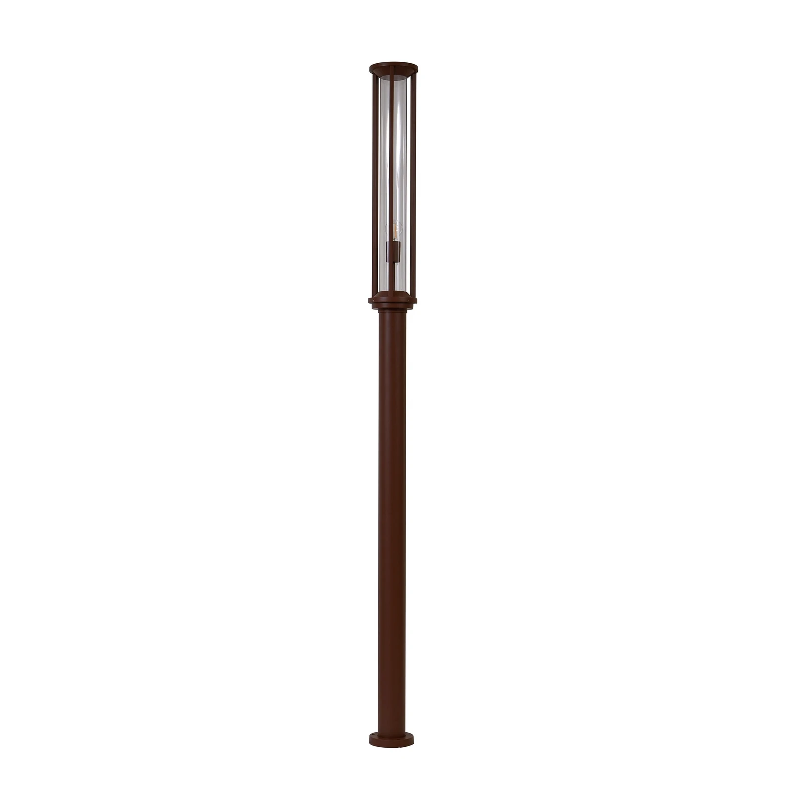Candeeiro de exterior Lucande Alivaro, cor ferrugem, 220 cm, E27, IP65