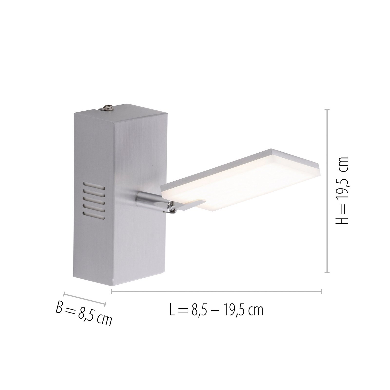 PURE Mira LED-Wandleuchte mit Remote, CCT, alu PURE Mira LED-Wandleuchte mit Remote, CCT, alu