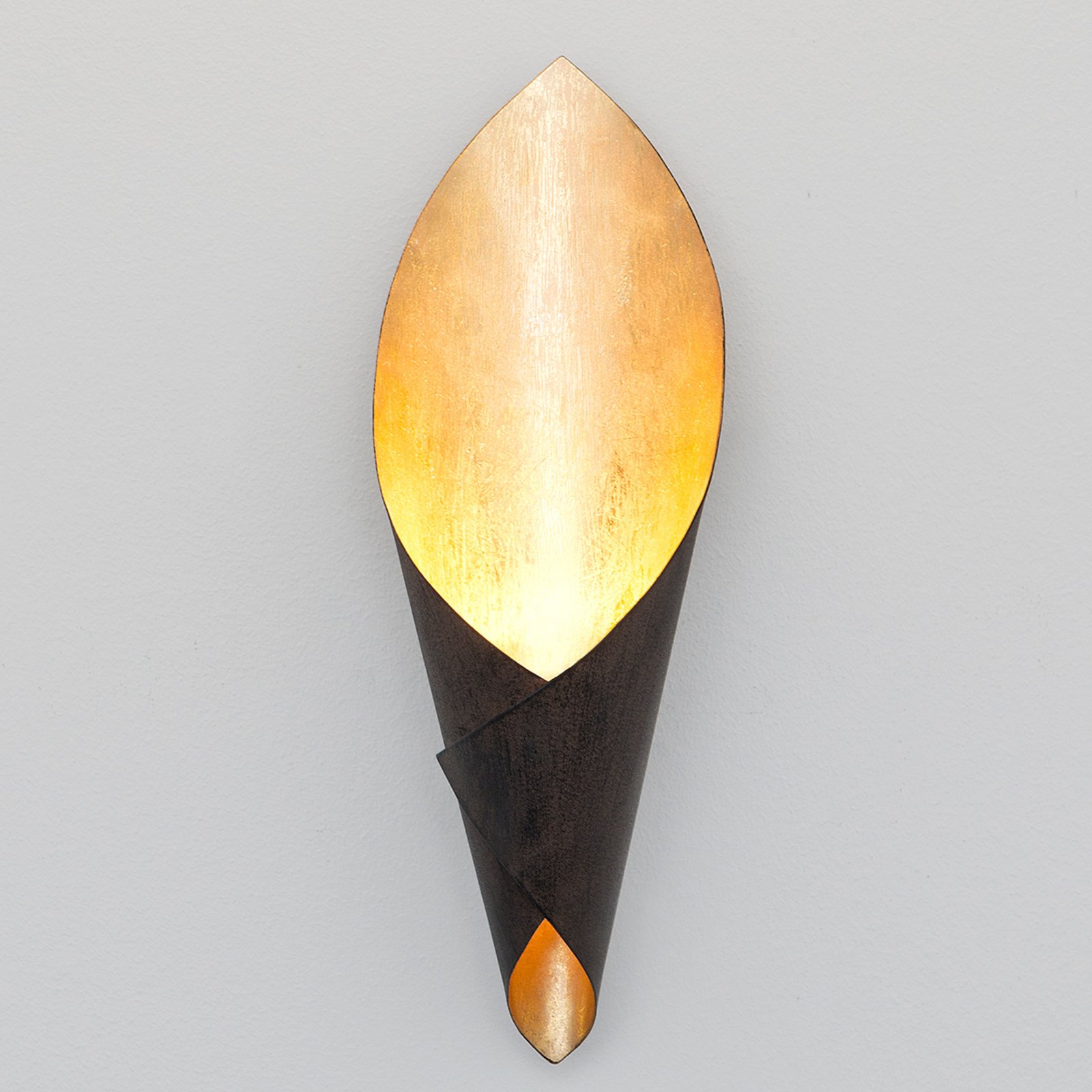 Fiaccola Piccolo - Stenska svetilka v črno-rjavi barvi