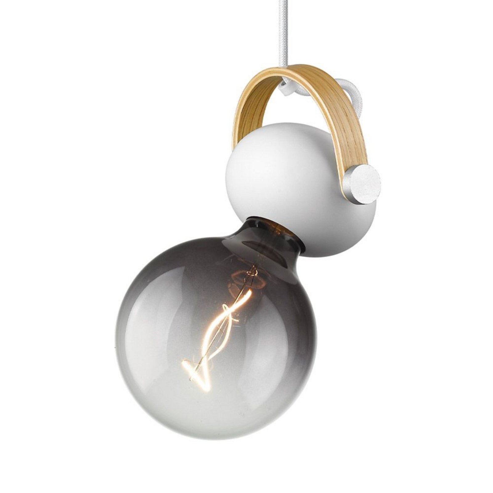 D.C Pendant Ø10 White/Oak - Halo Design