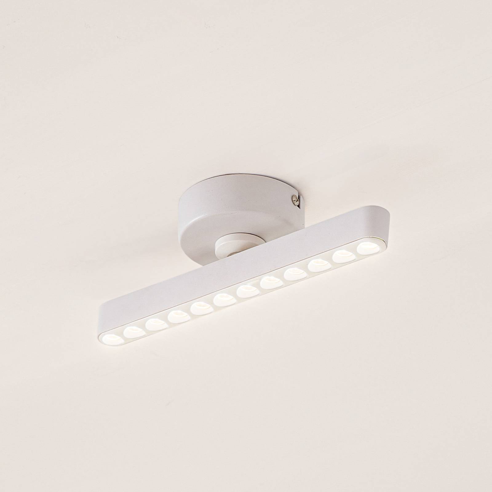 Lindby LED-spotlight Eldrin hvit 9W 1-lys jern