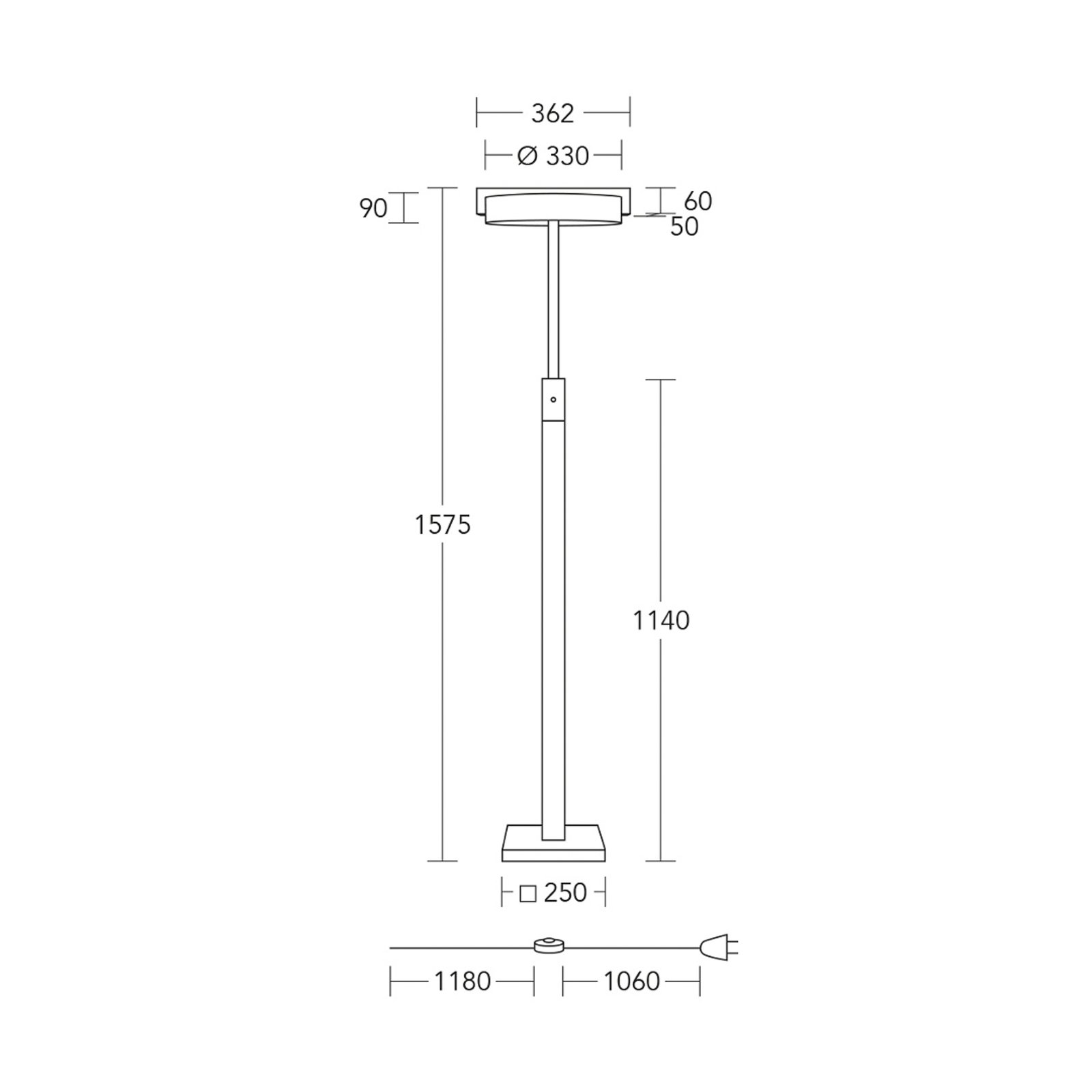 HerzBlut LED-Stehleuchte Talon, Holz, dimmbar