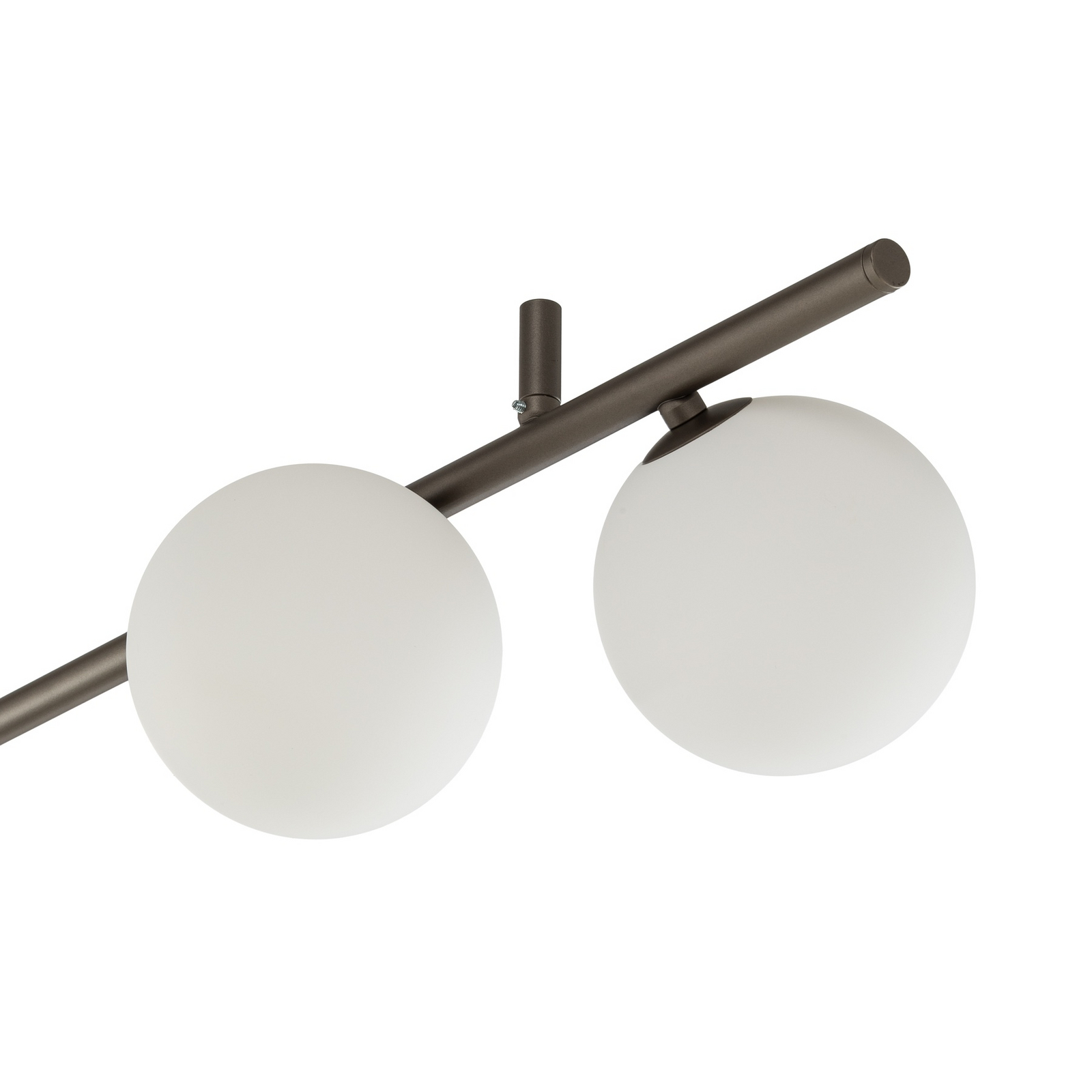 Plafondlamp Imelo, bruin, 6-lamps, glas, lengte 200 cm Plafondlamp Imelo, bruin, 6-lamps, glas, lengte 200 cm
