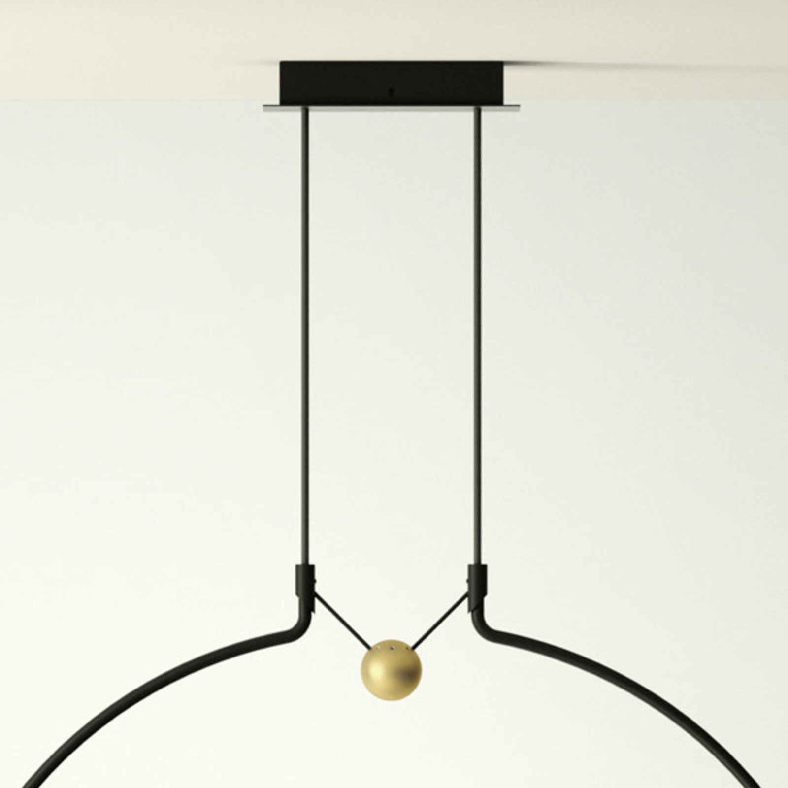 Axolight Liaison P2/M2 hanglamp zwart/goud