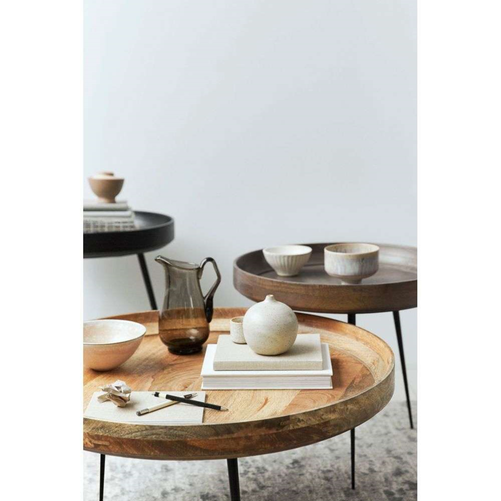 Bowl Table Extra Large Sirka Grey Mango Wood - Mater