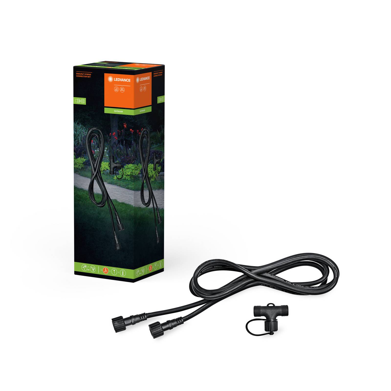Ledvance - endura hybrid connector Komponenten für Hybridleuchten schwarz Kunststoff IP67 Schutzklasse Solar- & Stromnetzbetrieb vielseitige
