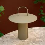 Audo Ray LED table lamp, portable, powder green