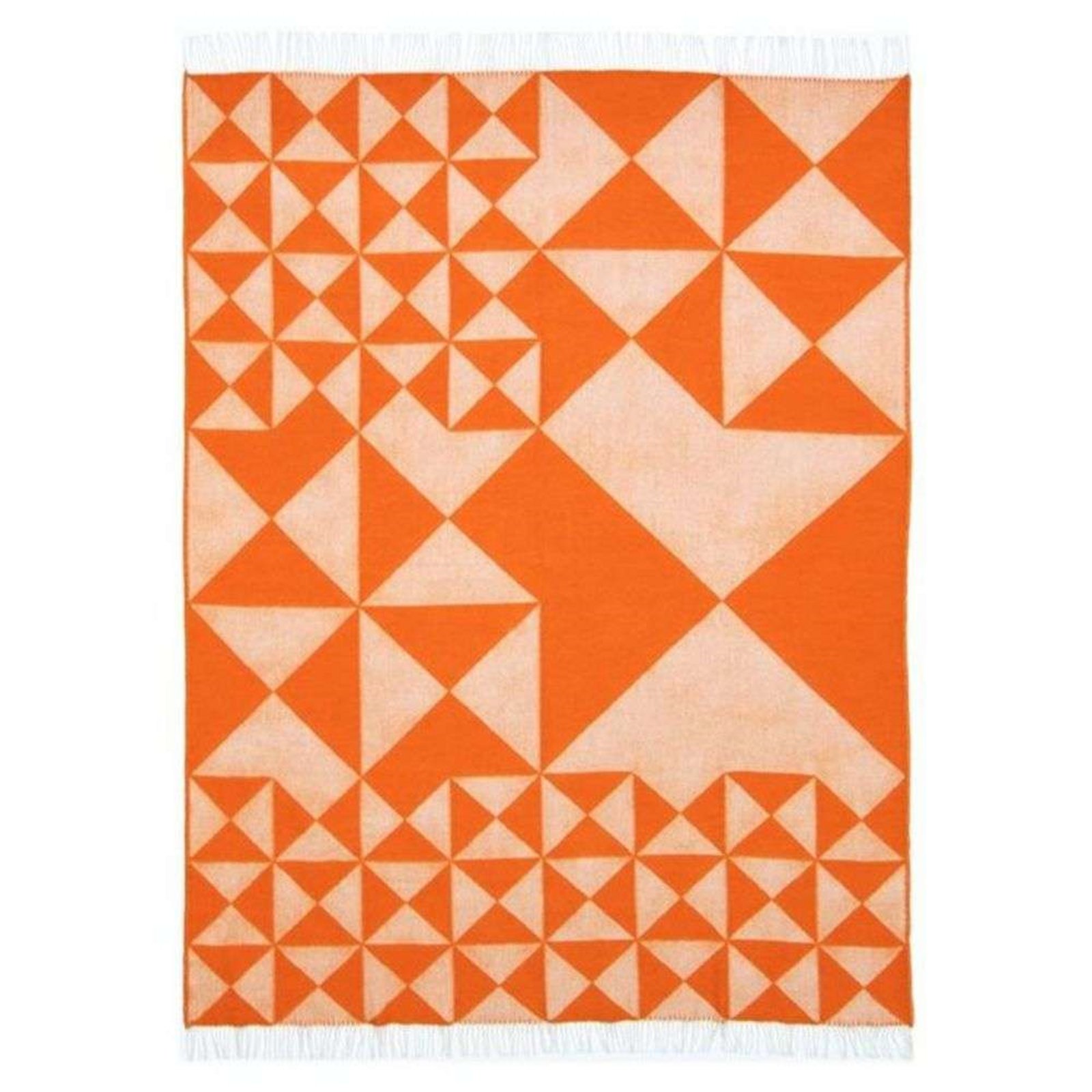 Mirror Throw Wool 130x198 Orange - Verpan