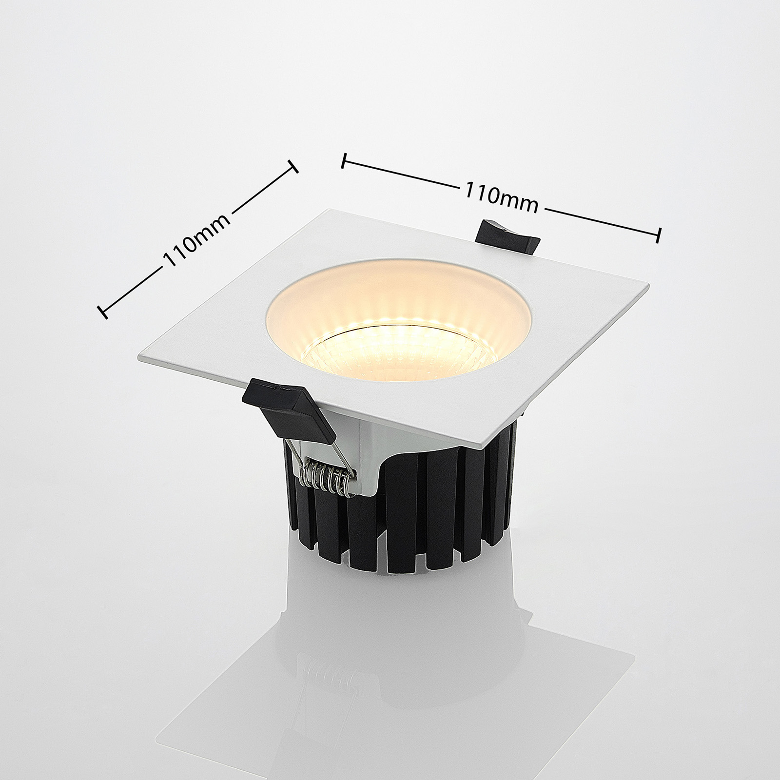 Arcchio Urdin LED sisseehitatud kohtvalgusti nurklik IP65, 10,6W