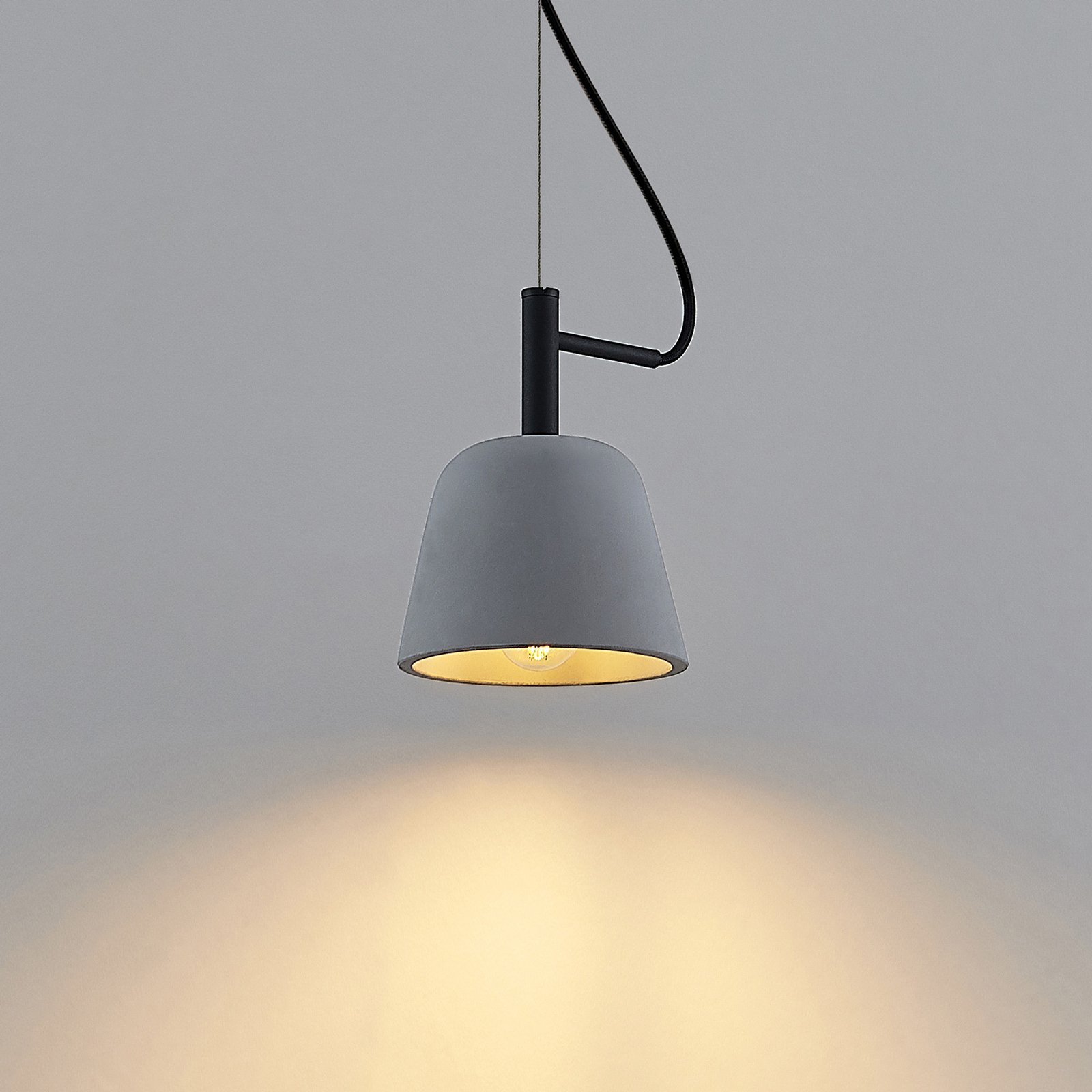 Lucande Otavis hanglamp van beton, 1-lamp