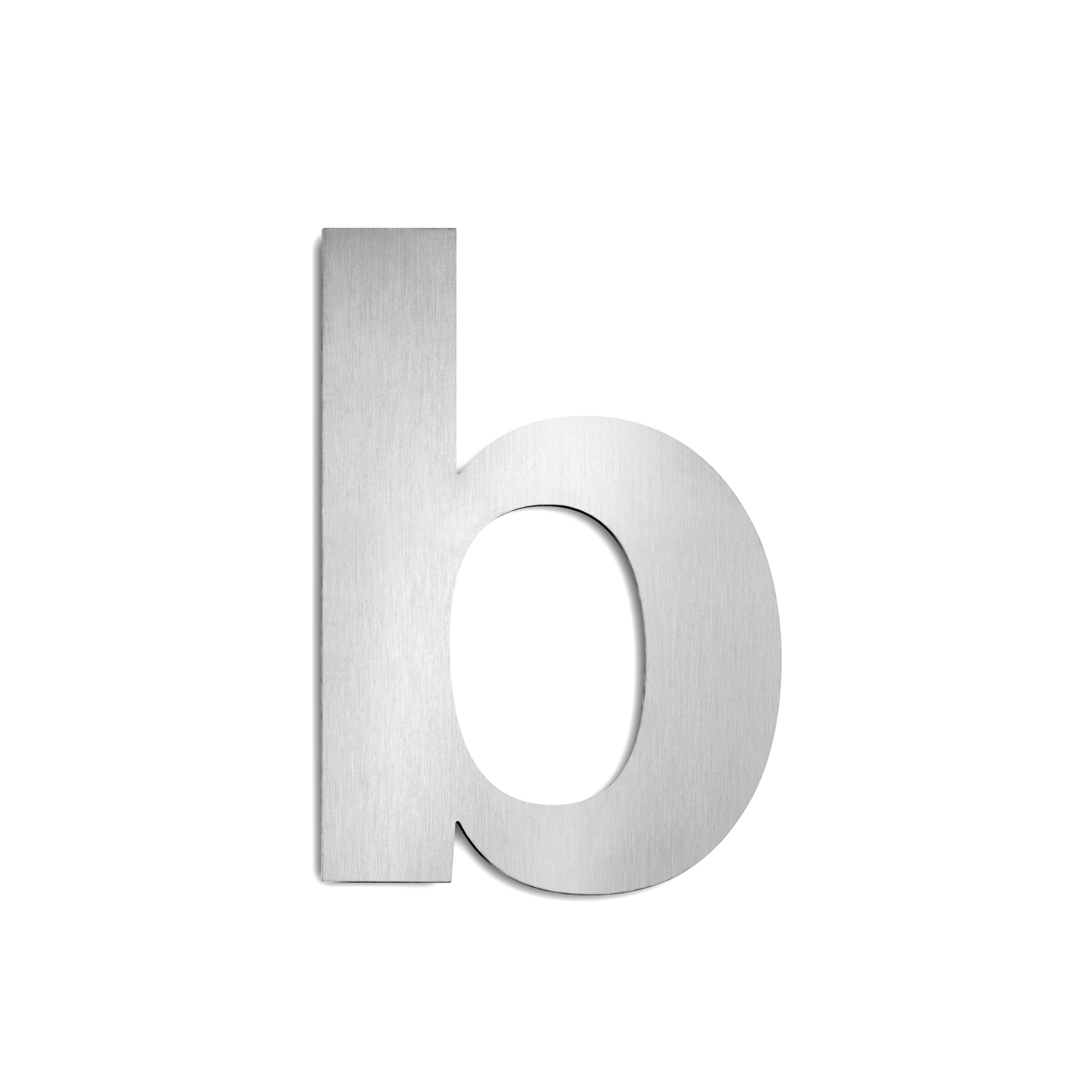 Large stainless steel house numbers - letter b