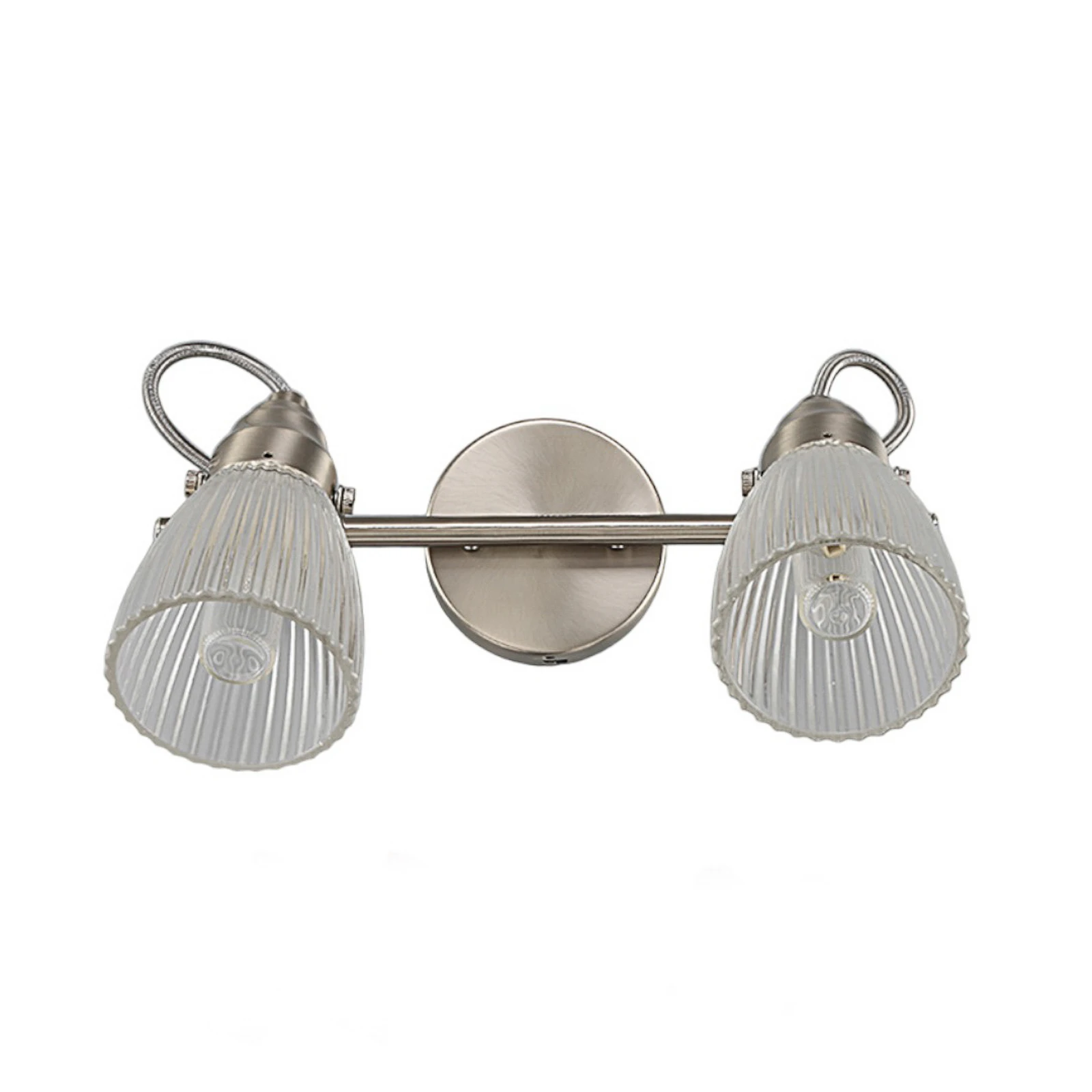 Lindby Bad-Wandleuchte Kara, 31 cm, 2-flg., Glas, IP44, G9