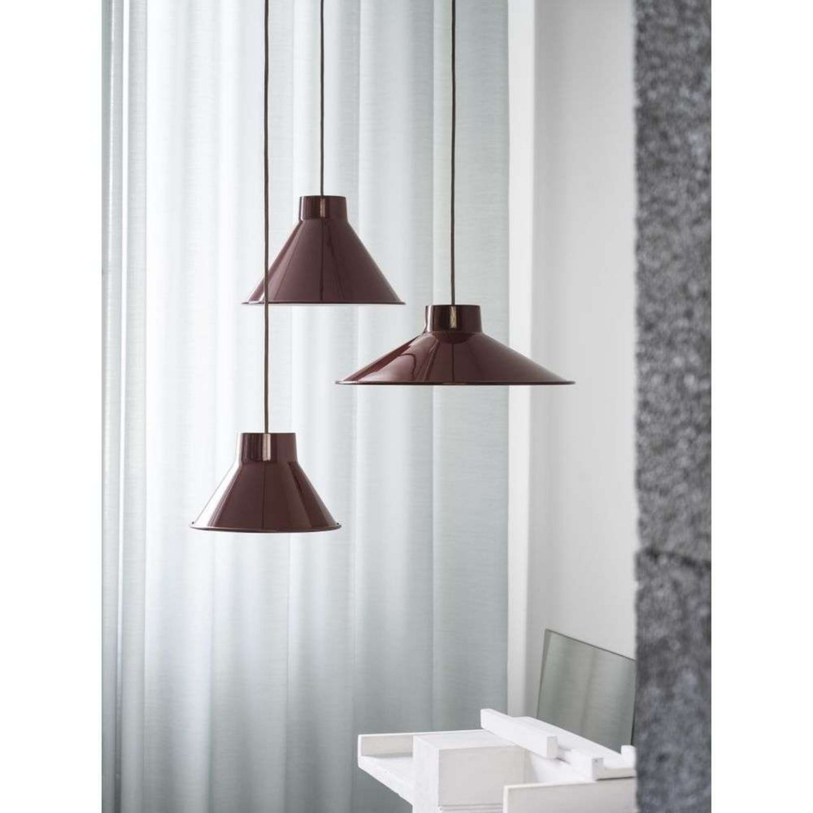 Top Pendelleuchte Ø21 Deep Red Muuto - Esszimmer - Design - Metall