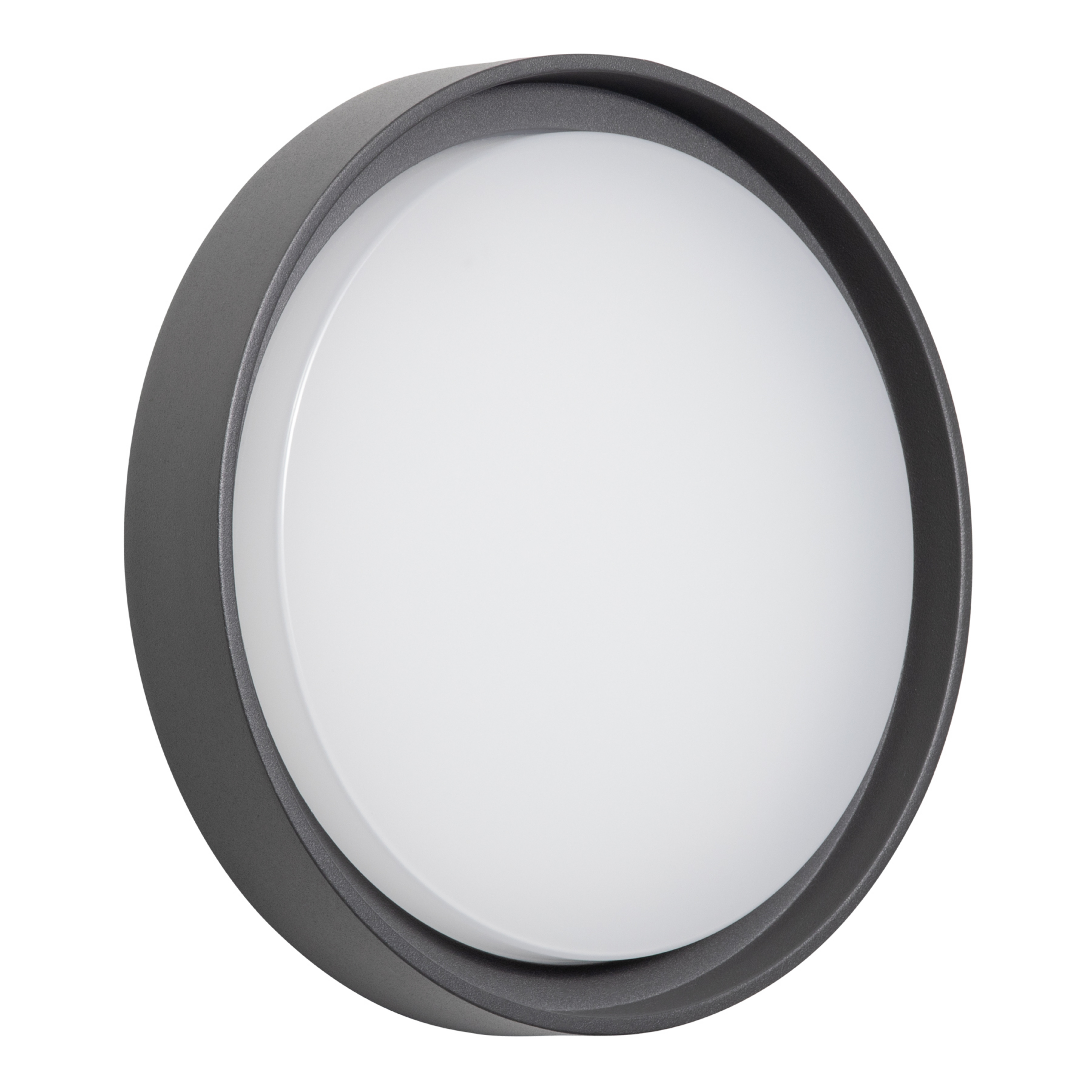 DOTLUX WALLround LED-Außenwandleuchte, dunkelgrau, Ø 25 cm
