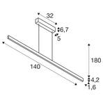 SLV One Linear Suspension LED, 140 cm, laiton