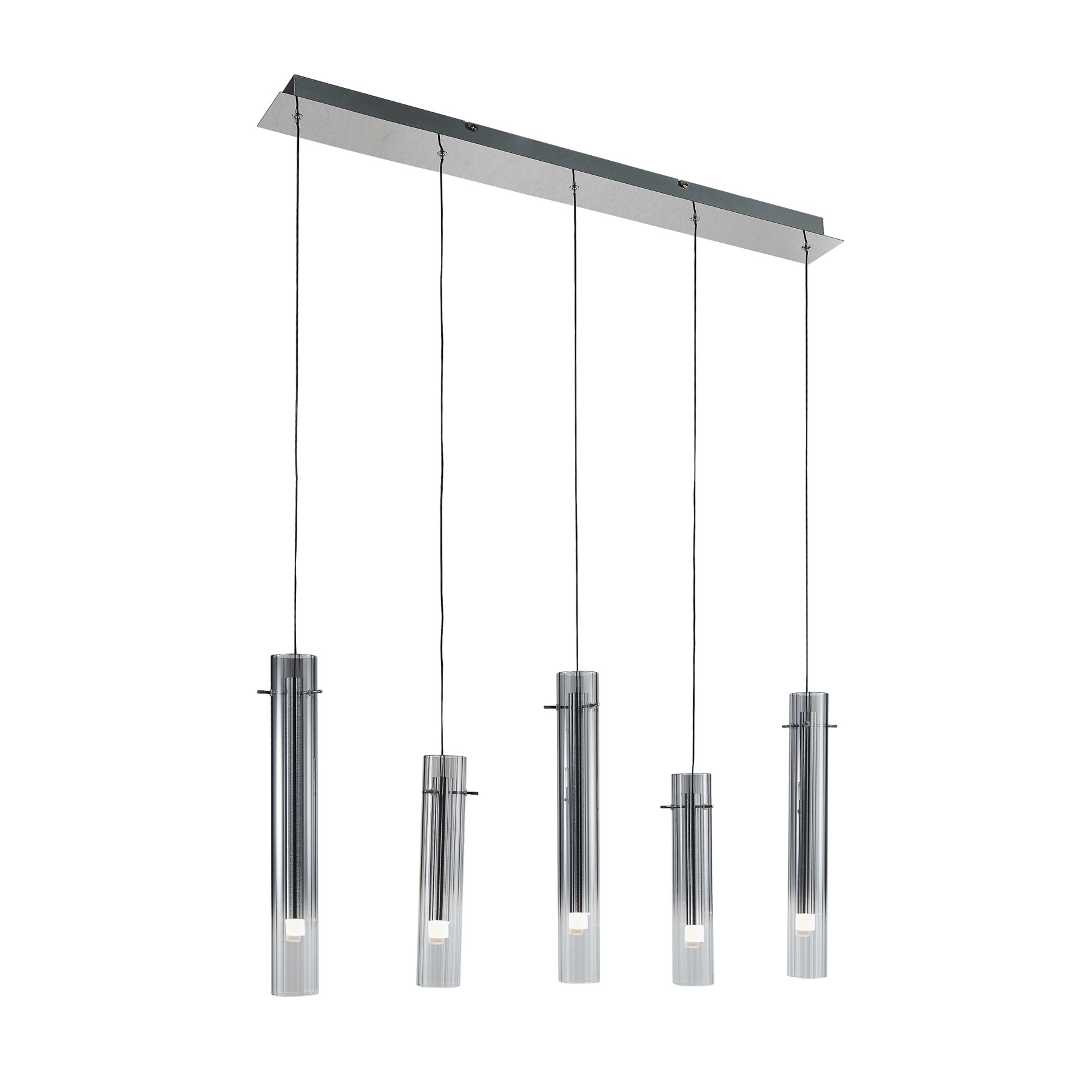 Korvitha 5 LED Pendelleuchte Smoke/Silver - Lucande