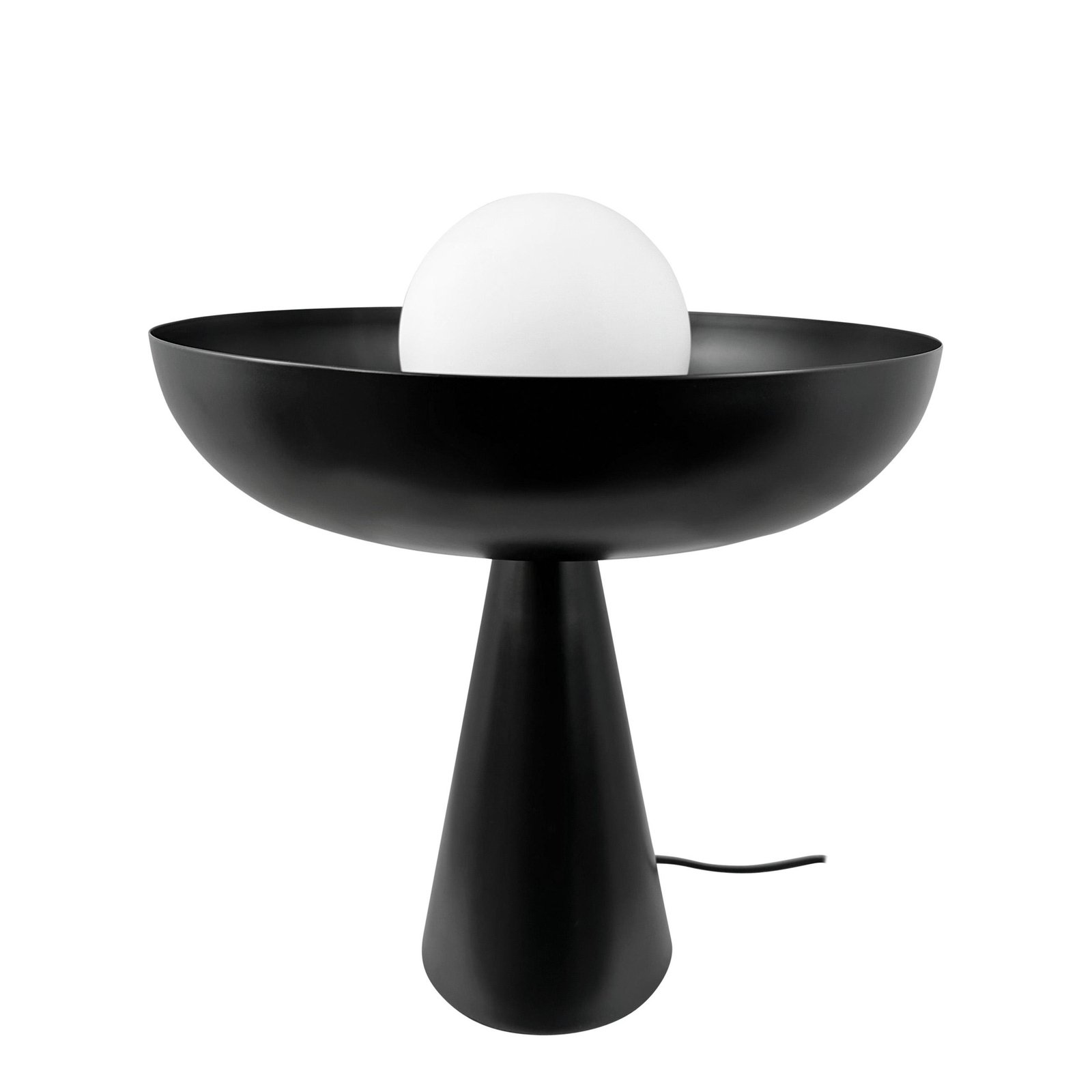 Dyberg Larsen candeeiro de mesa Ava, preto, metal, altura 35 cm