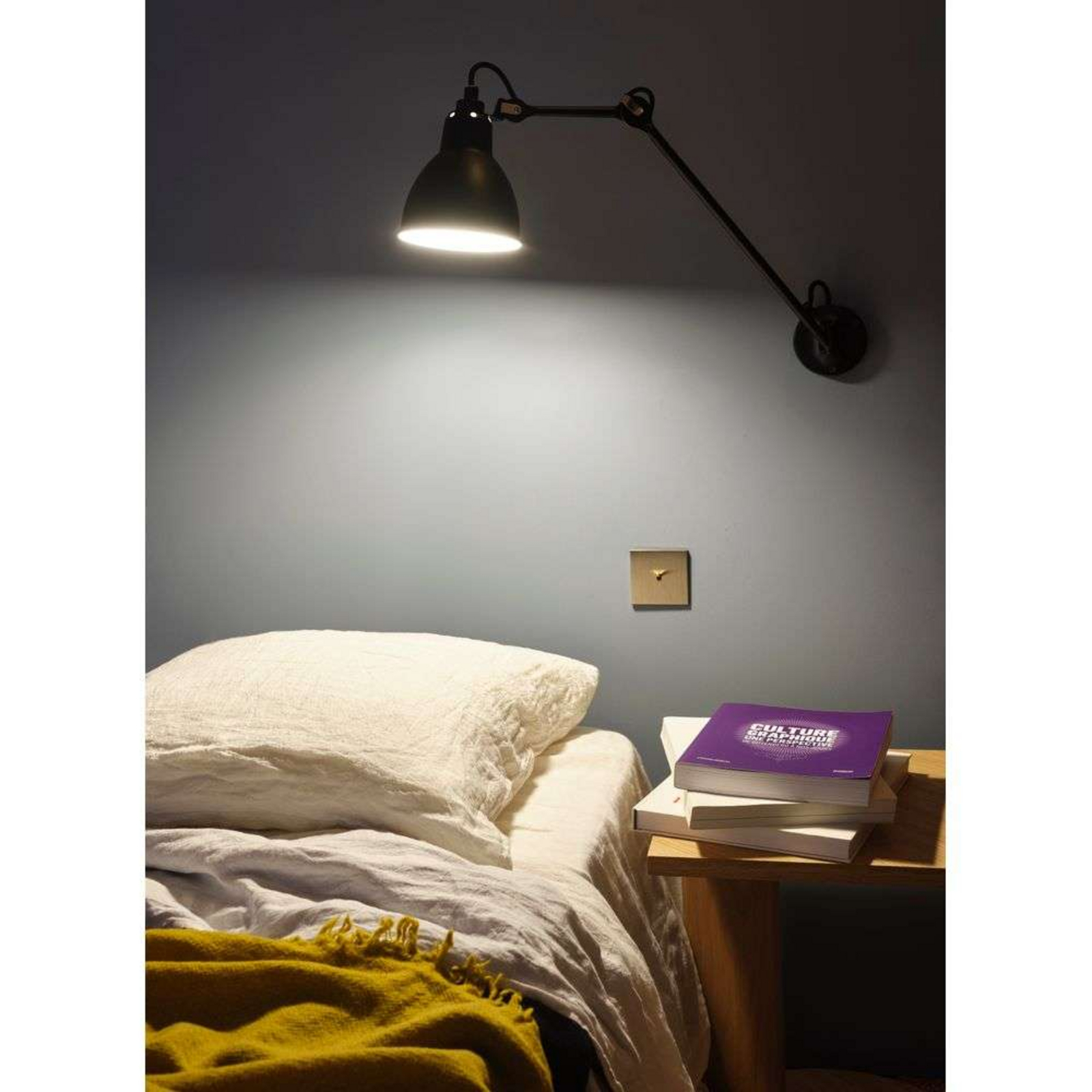 122 Aplică de Perete Black/Yellow - Lampe Gras