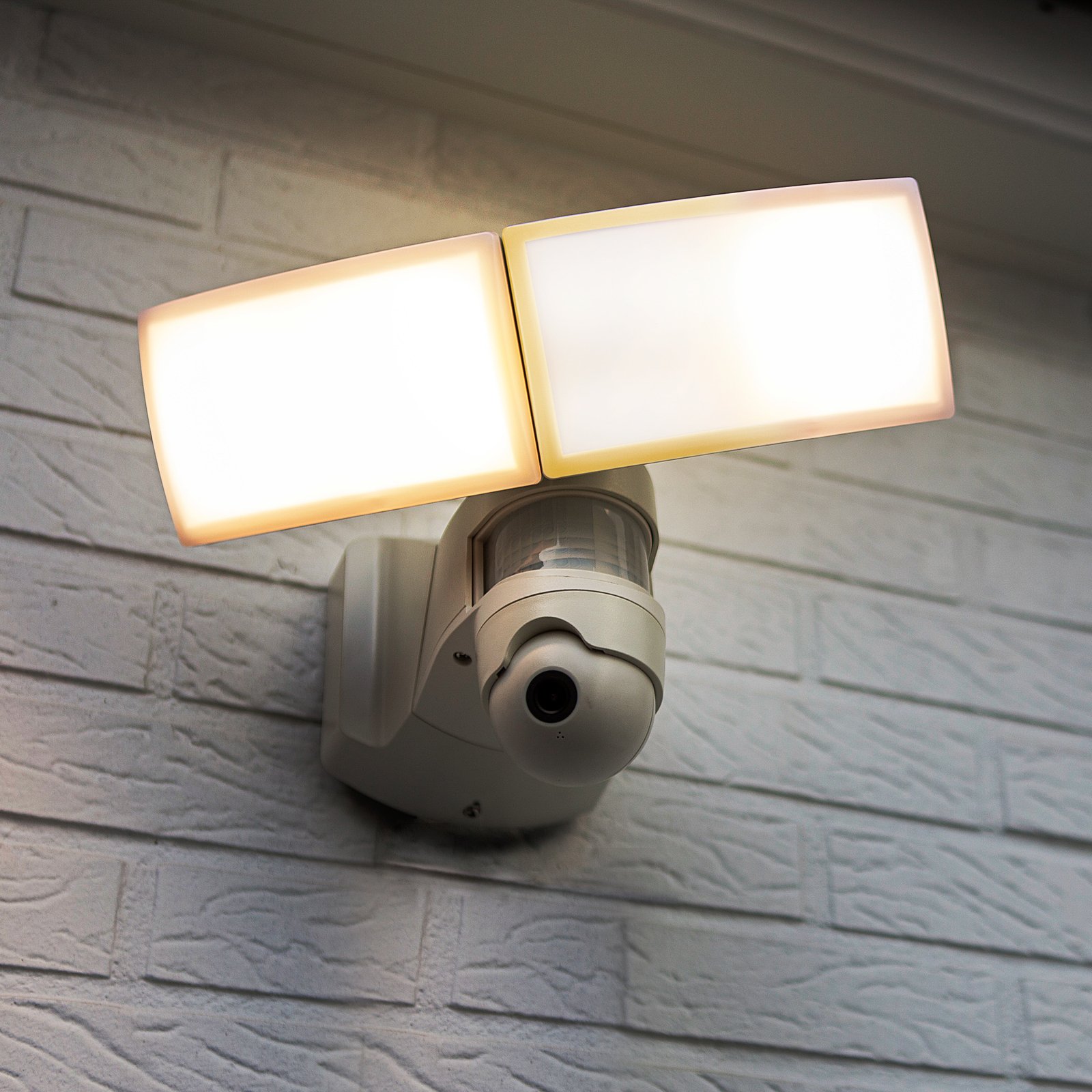 LED-utomhusvägglampa Libra kamerasensor