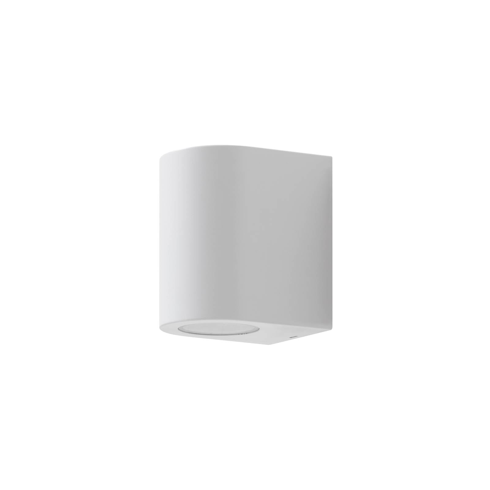 Prios Irfan Außenwandleuchte rund weiß 10 cm