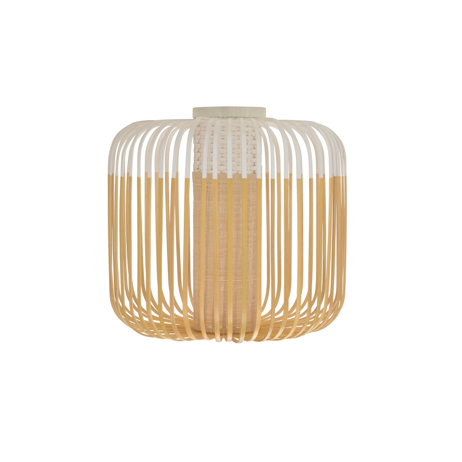 Candeeiro de teto Bamboo M, branco, Ø 45 cm, E27 - Forestier