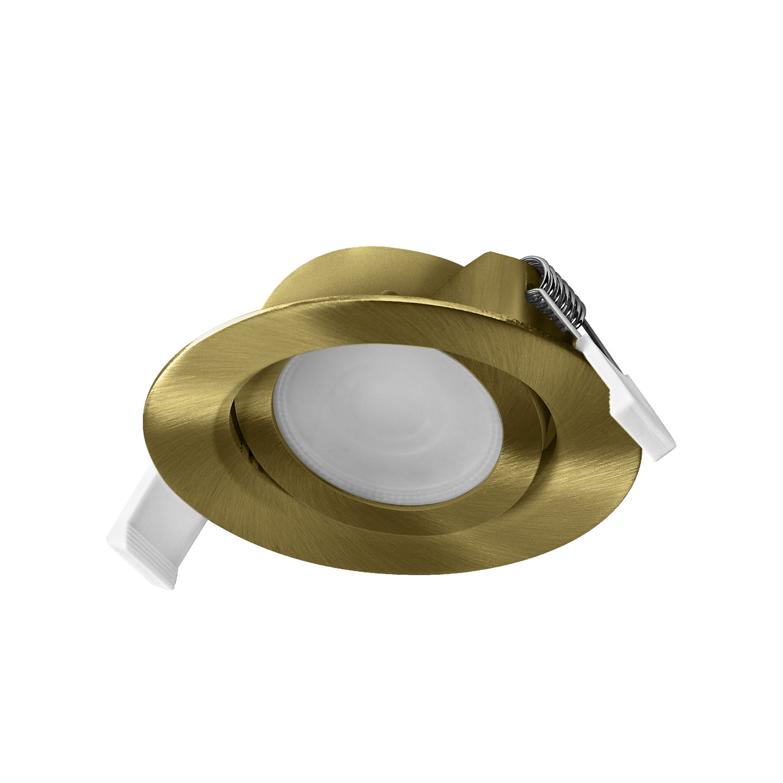 Σετ 3 ενσωματωμένων σποτ LED OSRAM, click-CCT, 120°, ορείχαλκος, Ø 9 cm Σετ 3 ενσωματωμένων σποτ LED OSRAM, click-CCT, 120°, ορείχαλκος, Ø 9 cm