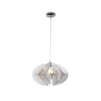 Lucia pendant light, lampshade brown/clear