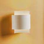 Pako wall light made of two steel plates in white