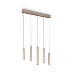 Lámpara colgante LED Arimato, longitud 94 cm, metal color crema, CCT
