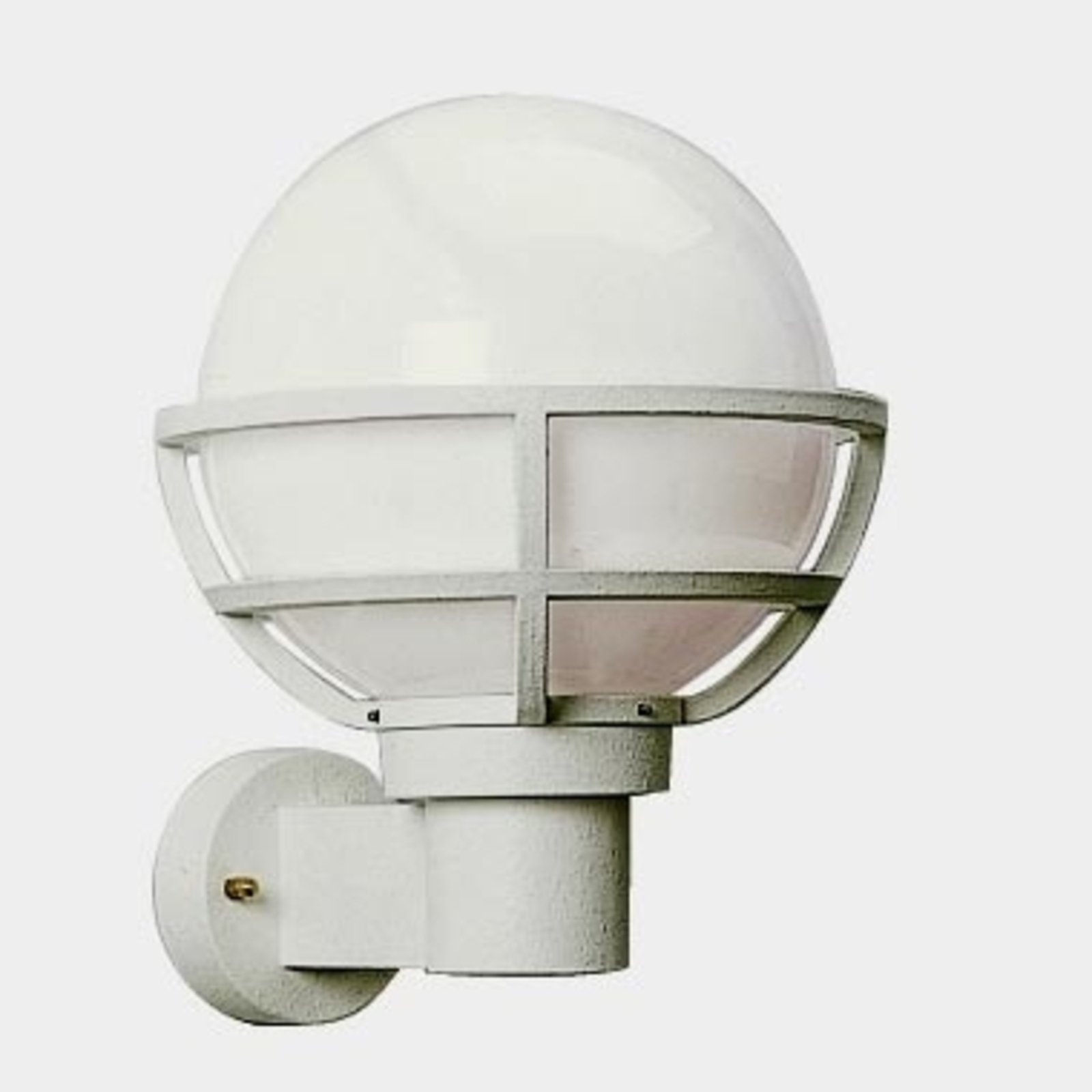 Albert Leuchten Outdoor wall light with opal glass, white, die-cast aluminium, opal glass, E27, 75 W, energy efficiency: A++, H: 33 cm