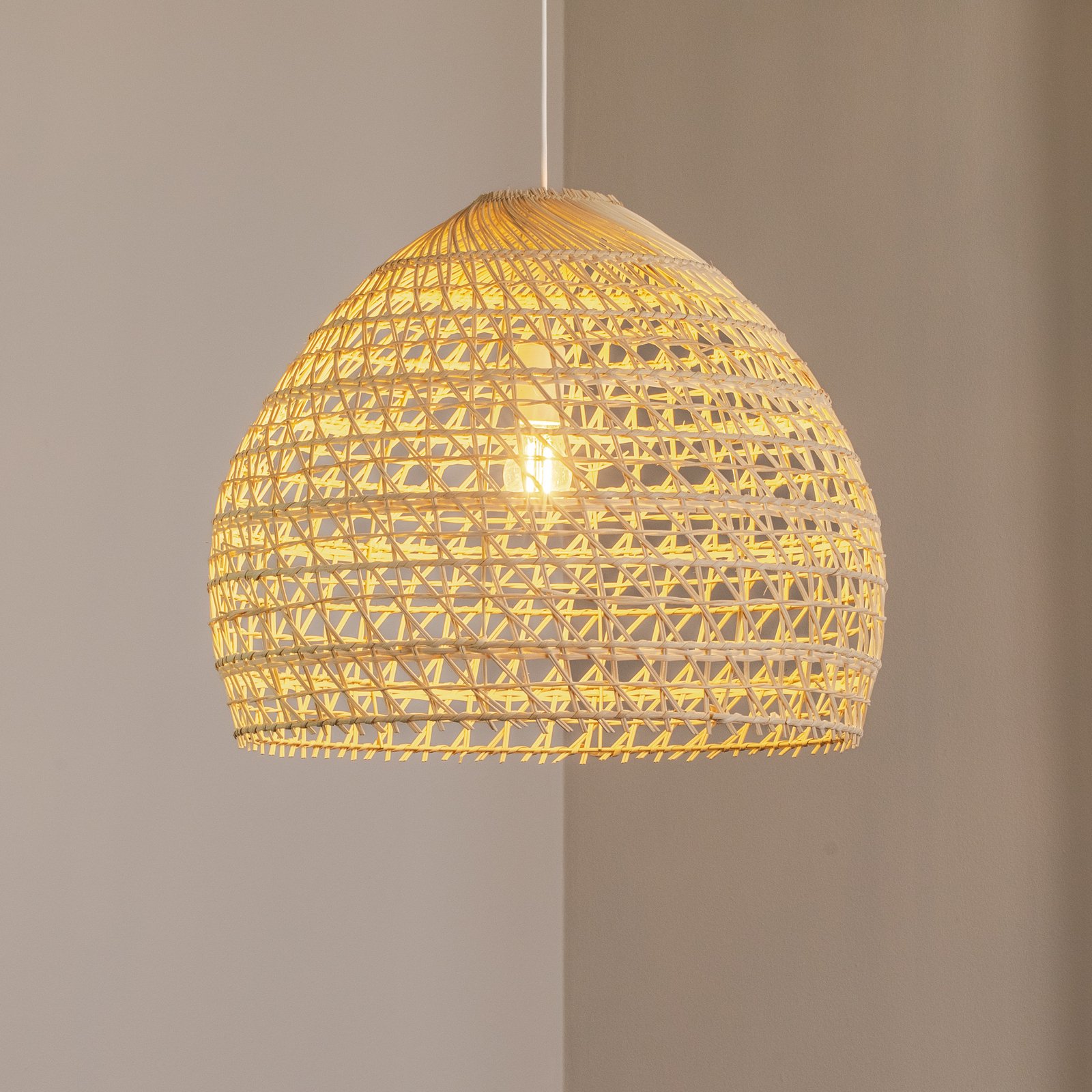 Hängeleuchte BOHO, Ø 60 cm, naturbraun, Rattan, E27
