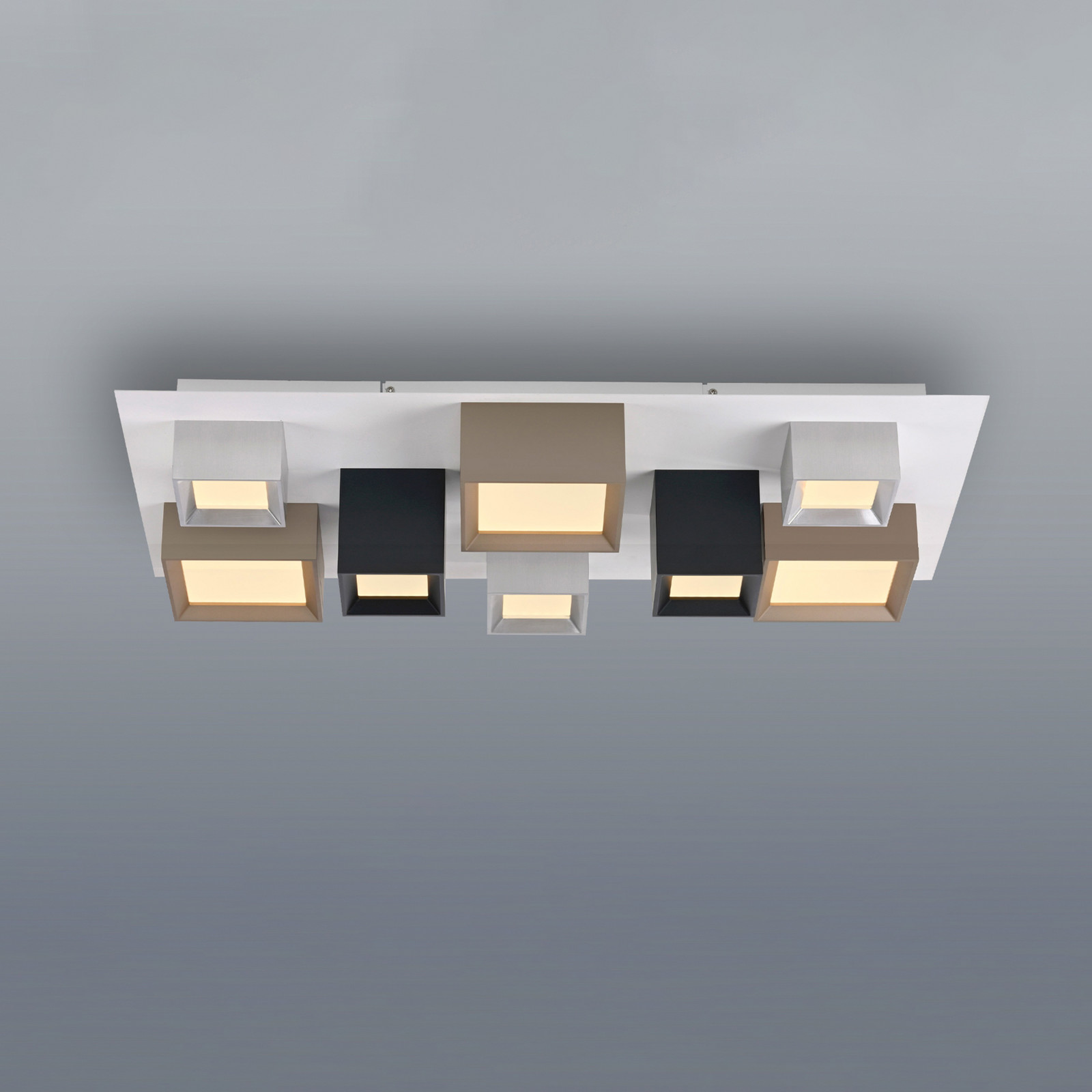Plafonieră LED PURE Manhattan multicoloră 8 becuri CCT - Hol - Modern - Aluminiu
