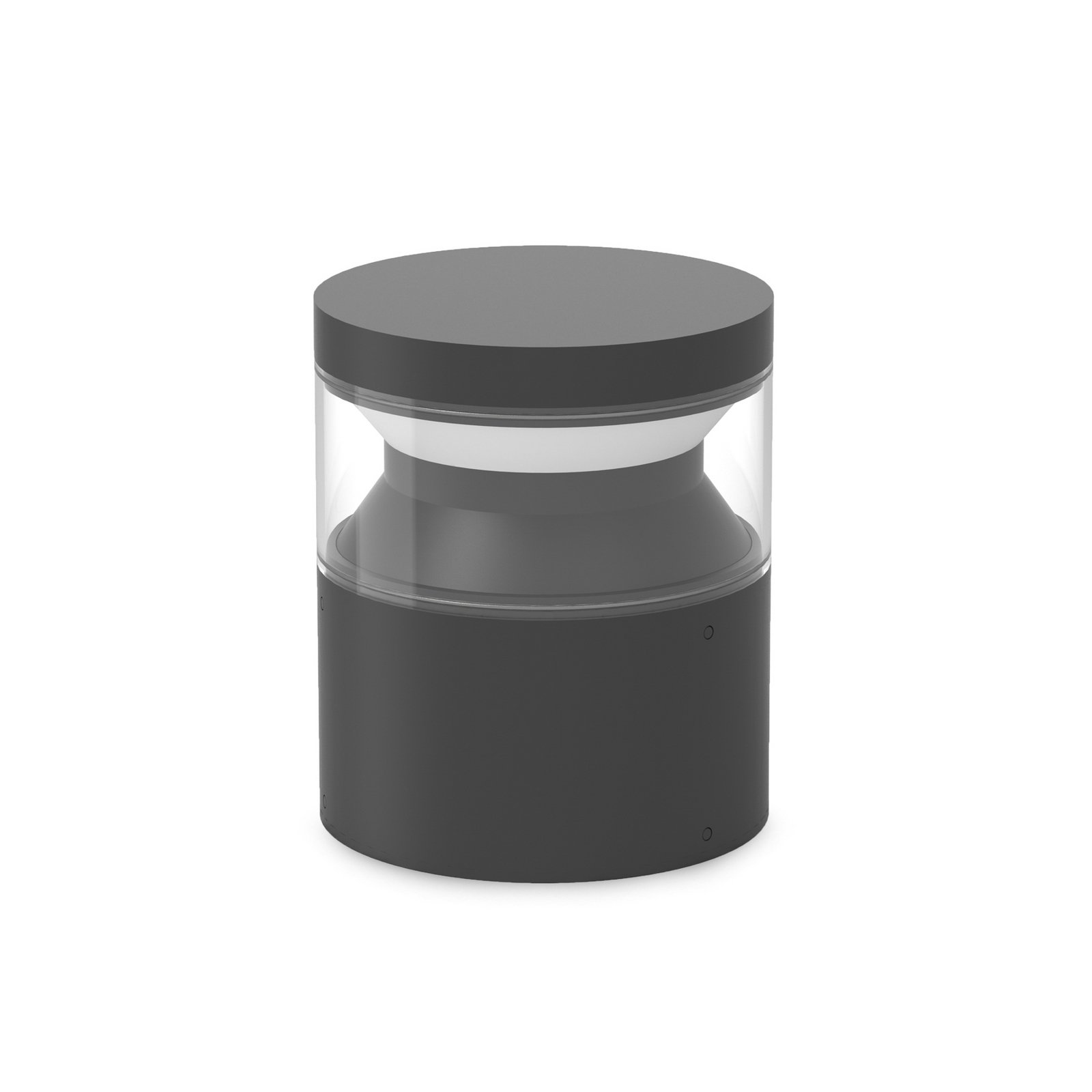 Ideal Lux LED-Sockelleuchte Boeing, schwarz, Höhe 15 cm