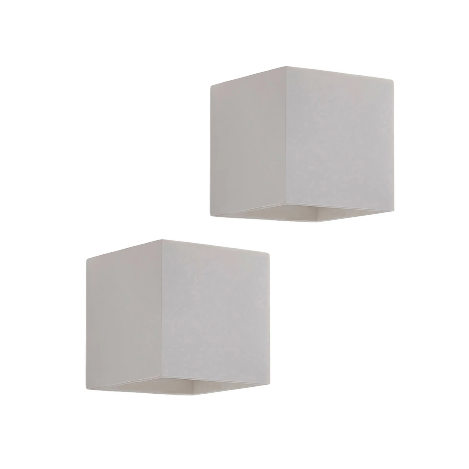 Lindby Wandleuchte Kay, weiß, Gips, 2er-Set