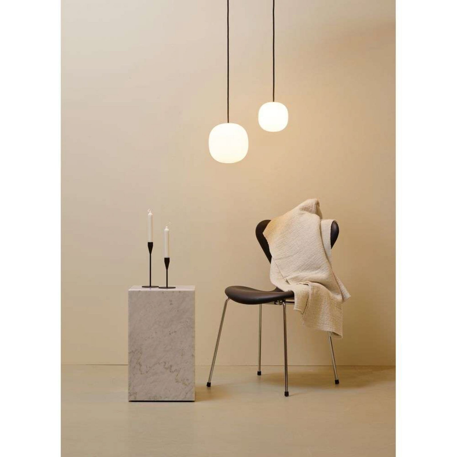 Superkube 200P Taklampa Opal/White Piet Hein - Matsal - Glas