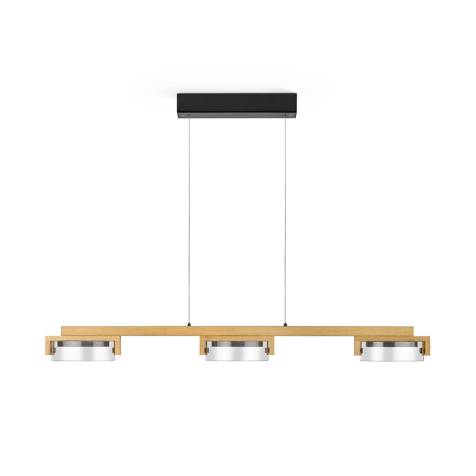 HerzBlut Suspension LED Talon, bois, up/down, intensité variable