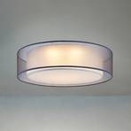Chloe LED ceiling light, double fabric lampshade
