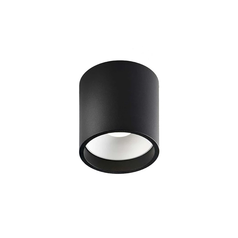 LIGHT-POINT - Solo 1 Round Plafonnier 6W 2700K Noir/Blanc