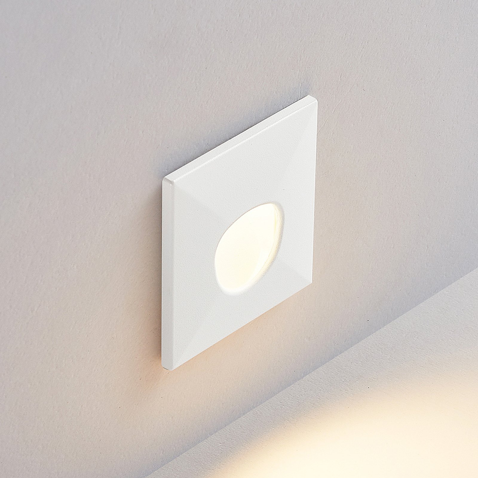 Molto Luce Lámpara empotrable LED Pared 68 R Sina IP44 SQ, blanco, CCT