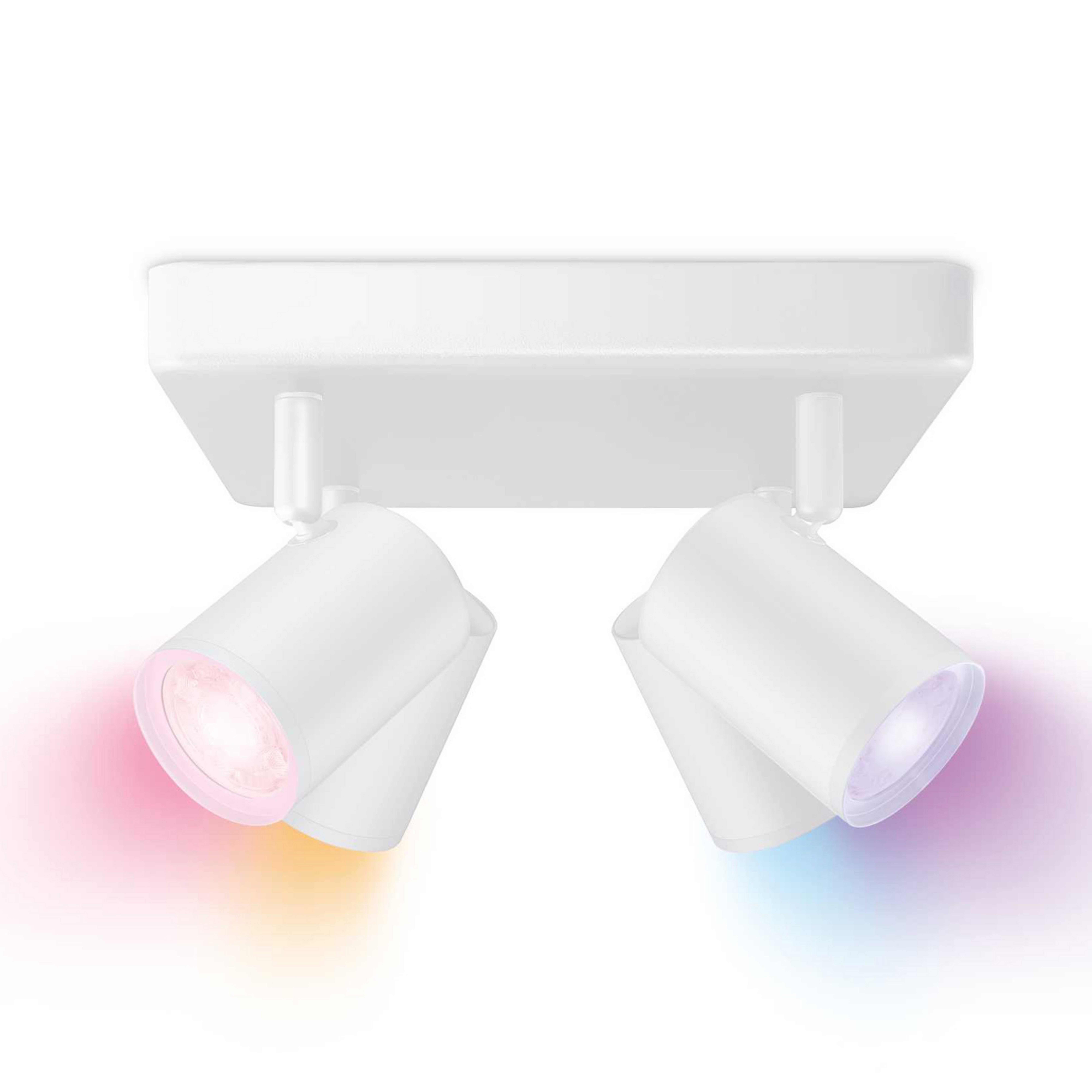 Imageo 4 Plafondlamp Square RGB White - WiZ
