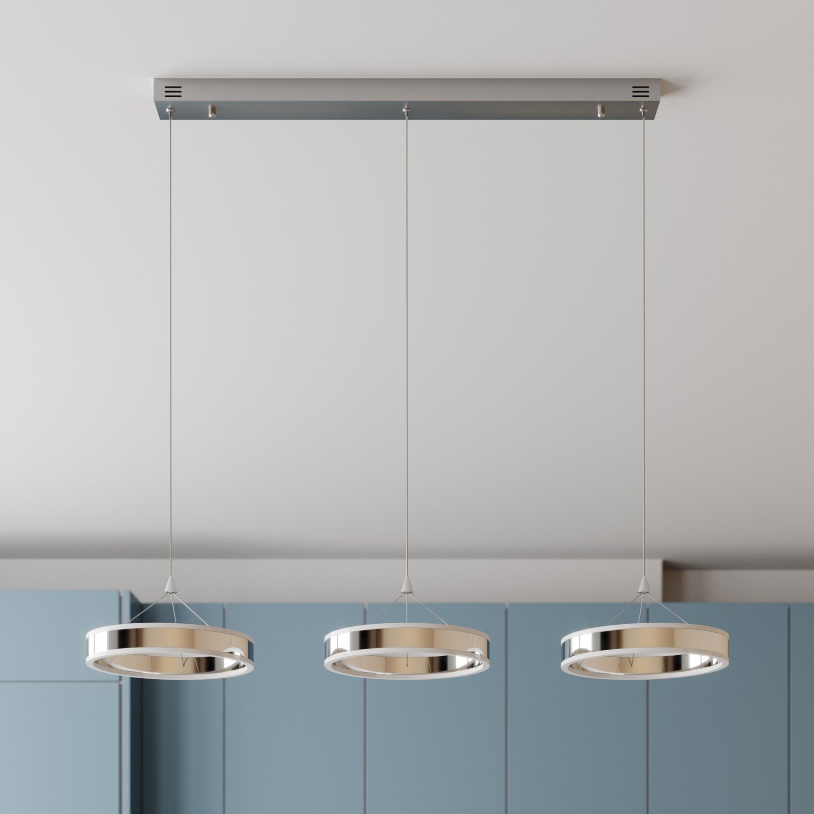 Lyani Hanglamp L115 Chrome/White - Lucande