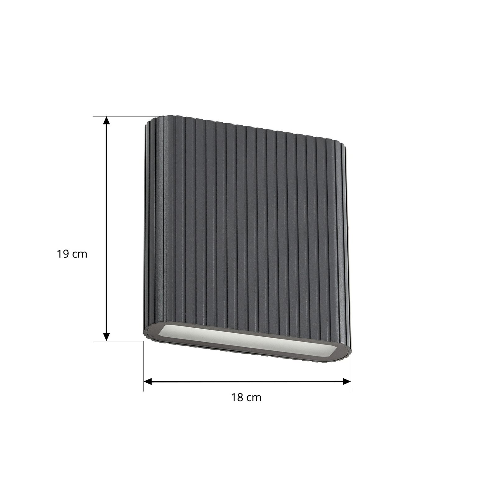 Lucande Raija LED outdoor wall lamp, anthracite, height 19 cm, CCT