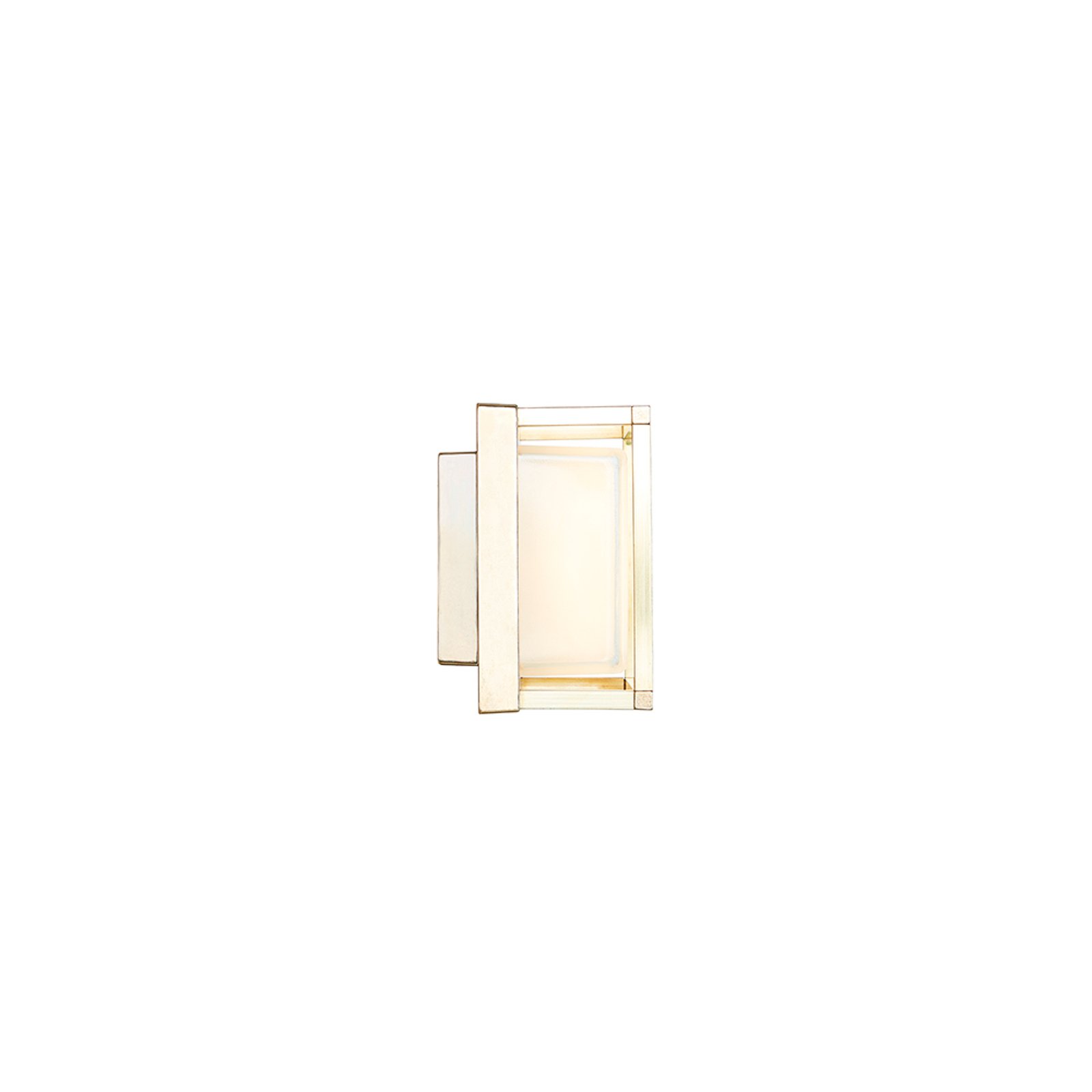 Ice Cubic 3404 LED outdoor wall lamp natural brass