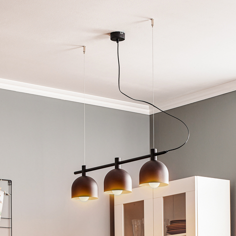 Suspension 976, à 3 lampes, noire