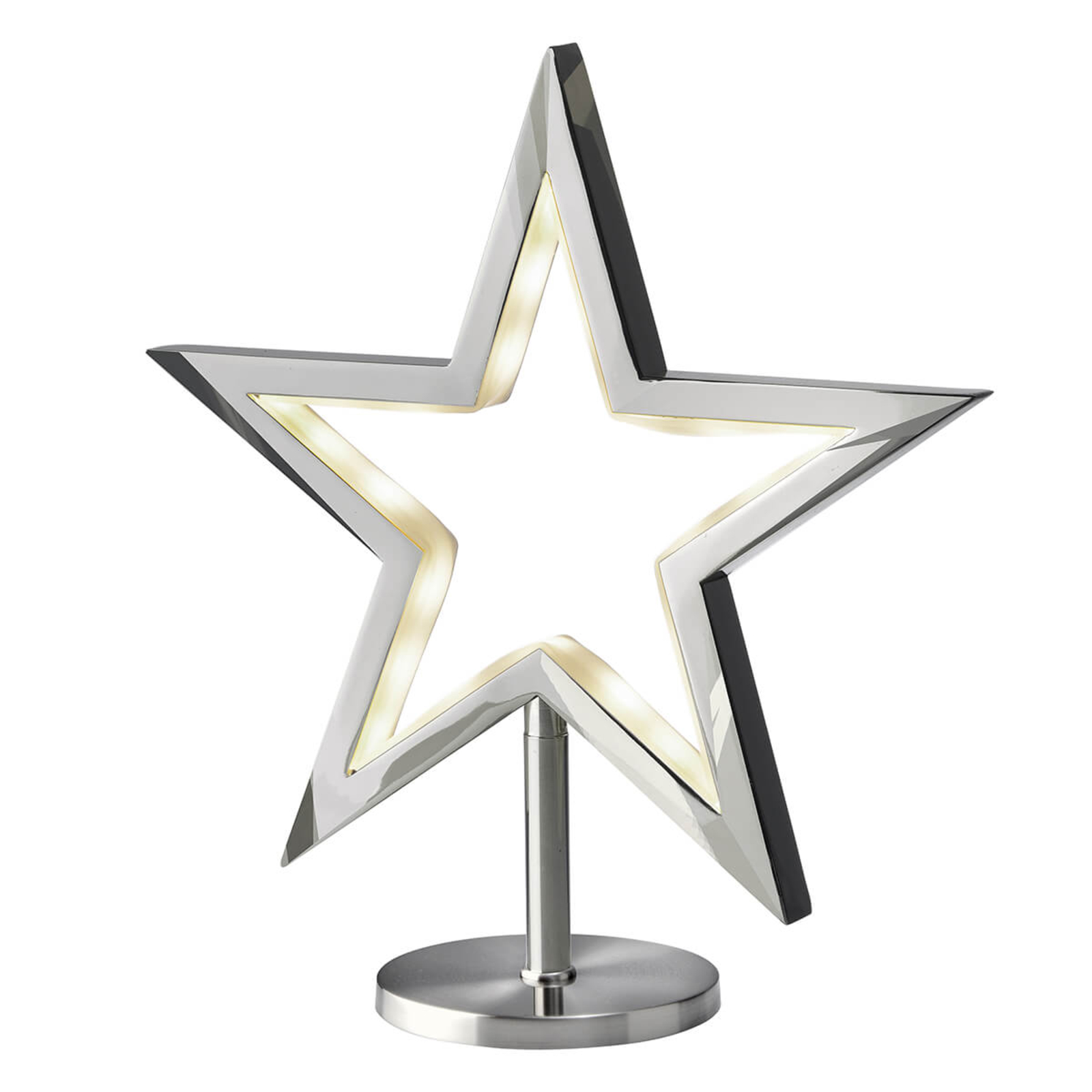 Sompex LED star Lucy standing chrome, metal, 1.5 W, energy efficiency: A++, L: 18 cm, H: 20 cm