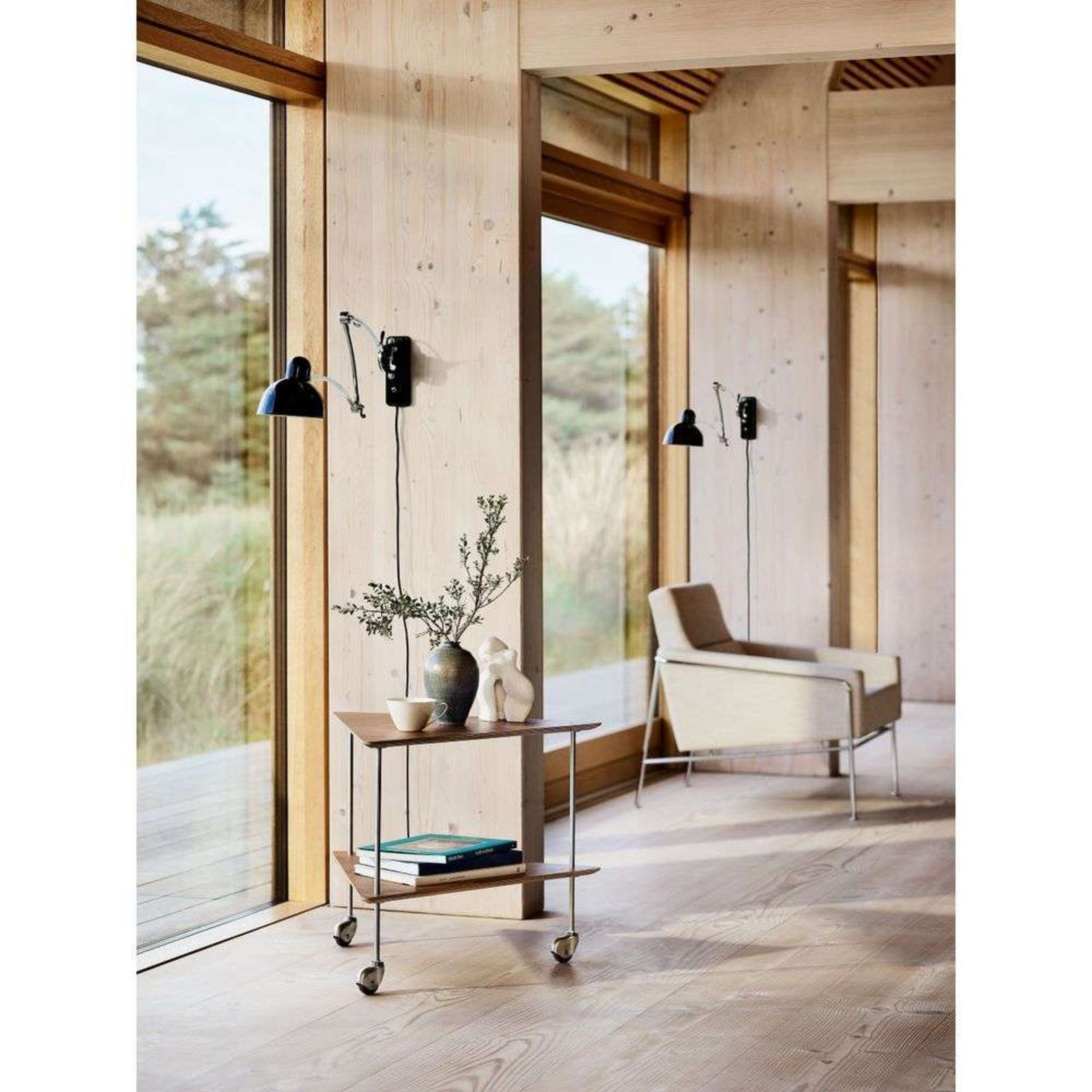 KAISER idell™ 6559-W Wall Lamp Matt Black/Brass - Fritz Hansen