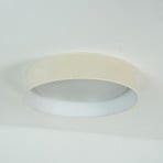 LED ceiling light Plafond, white, fabric, Ø 45 cm, 3-step dimmable