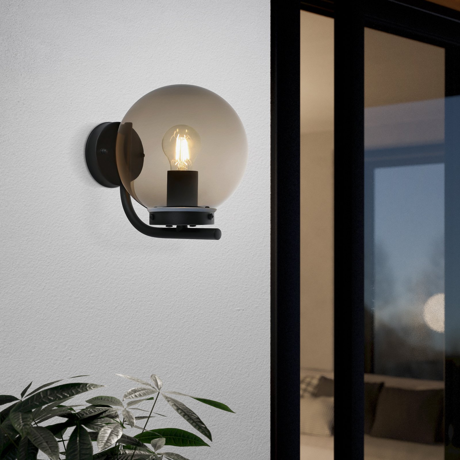 Vanjska zidna svjetiljka Taverna, crno/smeđa, projekcija 27 cm