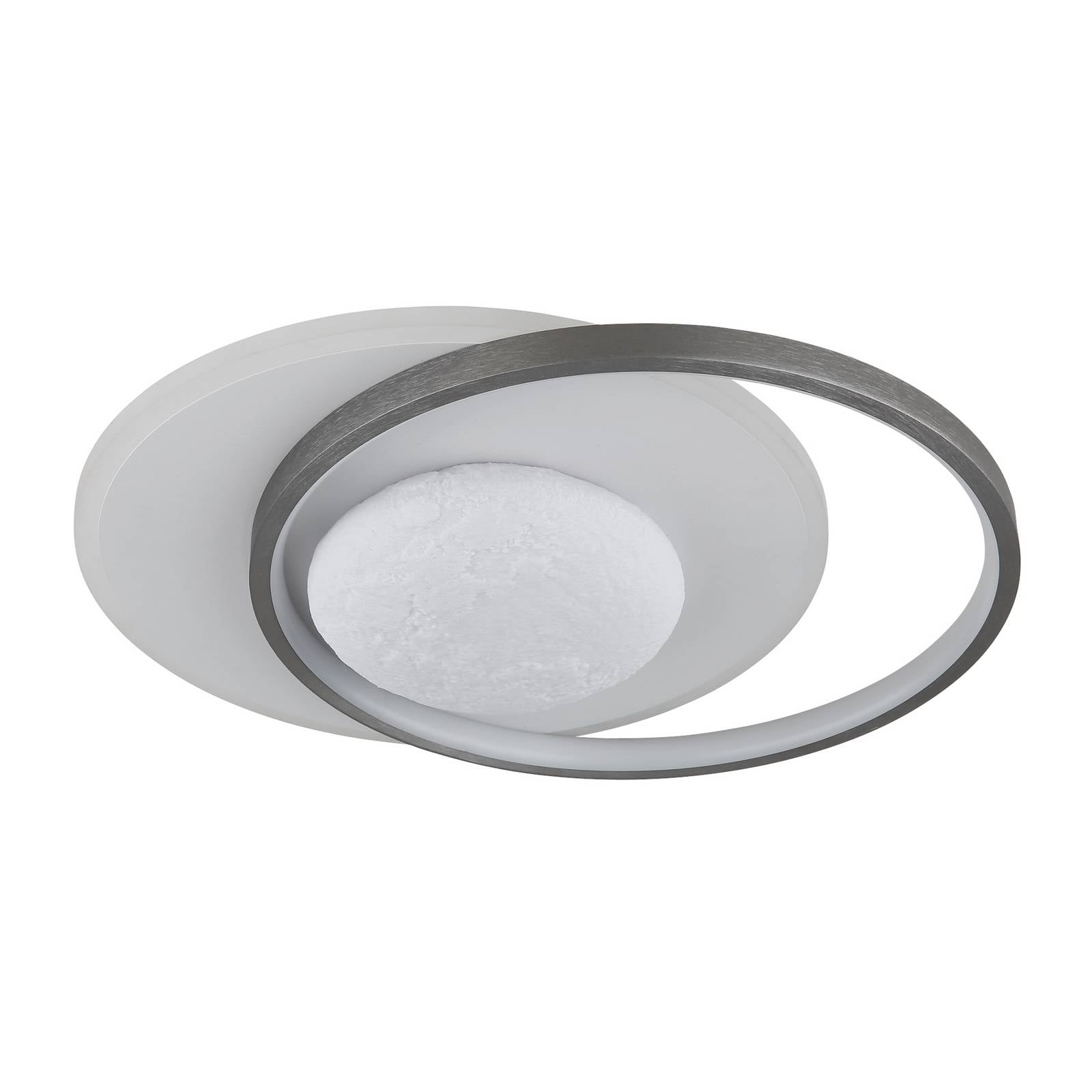 LED-Deckenleuchte Moon, schwarz/grau, Metall, 37 cm